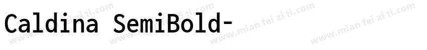 Caldina SemiBold字体转换